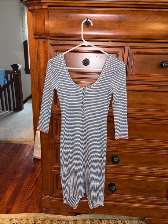 Free People Dresses & Skirts - Free People Blue & White Striped Midi Dress XS